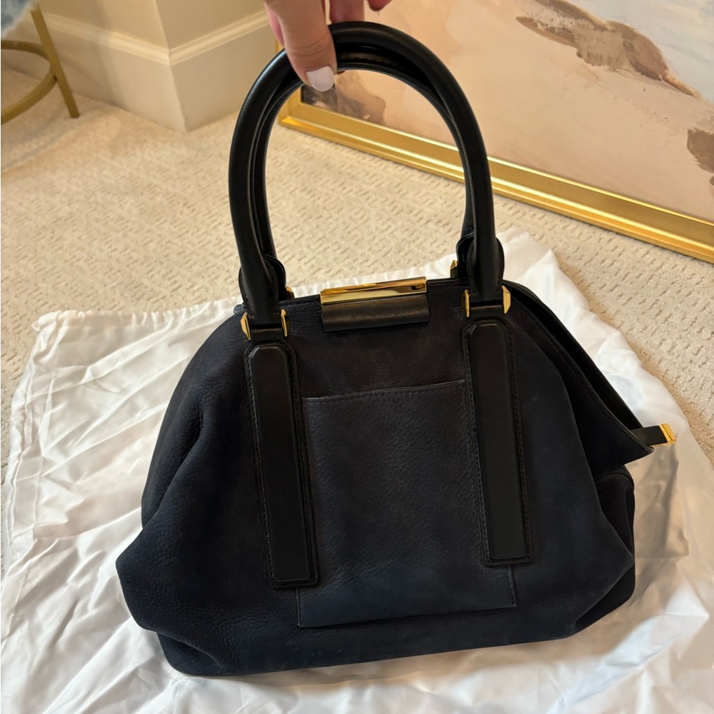 Michael Kors Navy and Gold Satchel - Picture 5 of 6